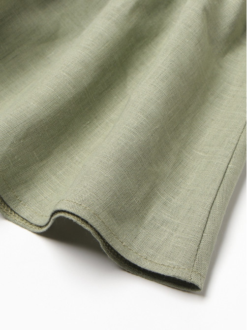 Платье для девочки «Крошка Я» Linen, рост 68-74 см, зелёное
