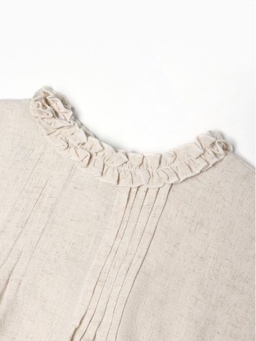 Платье для девочки «Крошка Я» Linen, рост 92-98 см, бежевое
