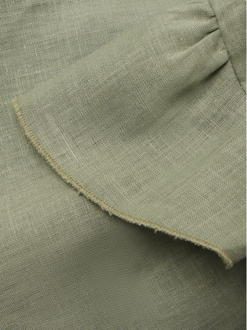 Платье для девочки «Крошка Я» Linen, рост 68-74 см, зелёное