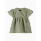 Платье для девочки «Крошка Я» Linen, рост 68-74 см, зелёное