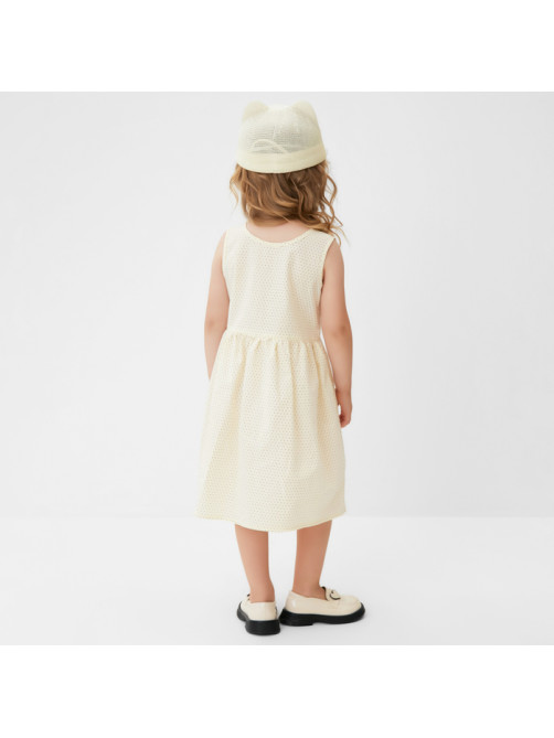 Платье для девочки MINAKU: Cotton collection, цвет молочный, рост 86-92 см