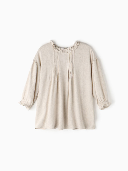 Платье для девочки «Крошка Я» Linen, рост 80-86 см, бежевое