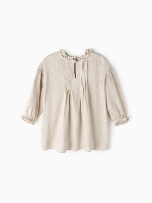 Платье для девочки «Крошка Я» Linen, рост 80-86 см, бежевое