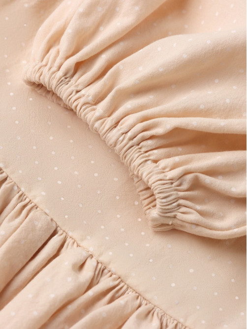 Платье нарядное для девочки с подъюбником MINAKU: PartyDress, цвет молочный, рост 104 см