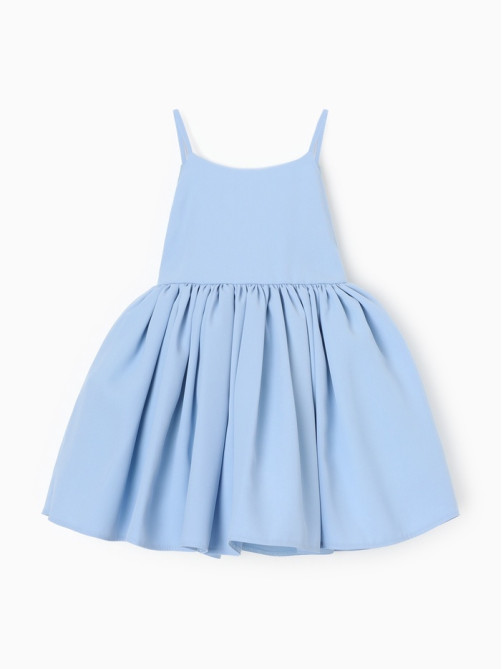 Платье нарядное для девочки MINAKU: Party Dress с бантом, голубое, рост 104-110 см