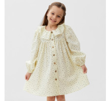 Платье для девочки KAFTAN: Summer cotton на пуговицах, цвет молочный, рост 86-92 см