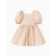Платье нарядное для девочки с подъюбником MINAKU: PartyDress, цвет молочный, рост 98 см
