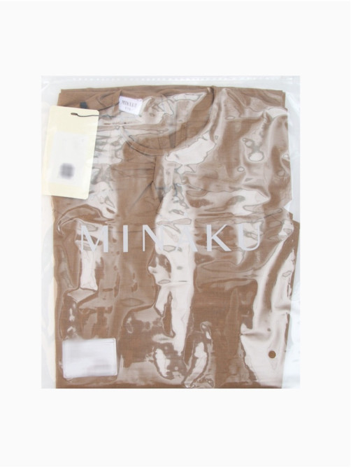 Платье для девочки, MINAKU: linen summer, коричневое, рост 116 см