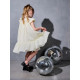 Платье нарядное для девочки MINAKU: PartyDress, цвет молочный, рост 104-110 см, шифон