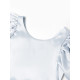 Платье нарядное для девочки MINAKU: PartyDress с рукавами, голубое, рост 104 см