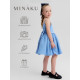 Платье нарядное для девочки MINAKU: Party Dress с бантом, голубое, рост 104-110 см