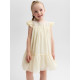 Платье нарядное для девочки MINAKU: PartyDress, цвет молочный, рост 116-122 см, шифон