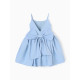 Платье нарядное для девочки MINAKU: Party Dress с бантом, голубое, рост 104-110 см