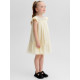 Платье нарядное для девочки MINAKU: PartyDress, цвет молочный, рост 110-116 см, шифон