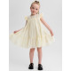 Платье нарядное для девочки MINAKU: PartyDress, цвет молочный, рост 98-104 см, шифон