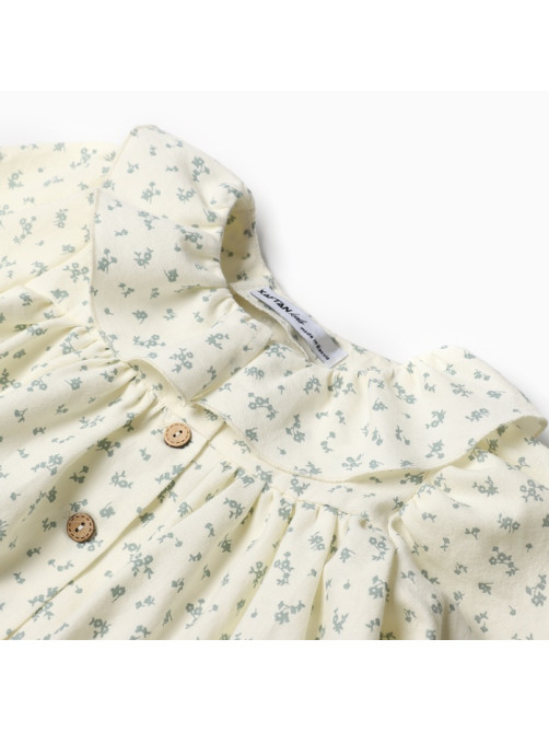 Платье для девочки KAFTAN: Summer cotton на пуговицах, цвет молочный, рост 98-104 см