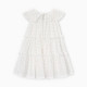 Платье для девочки MINAKU: Cotton collection в горошек, белое, рост 134-140 см