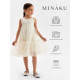 Платье нарядное для девочки MINAKU: PartyDress, цвет молочный, рост 104 см