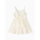 Платье нарядное для девочки MINAKU: Party Dress с бантом, цвет молочный, рост 110-116 см