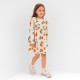 Платье с рюшами для девочки KAFTAN «Мишки», бежевое, рост 86-92 см
