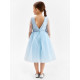 Платье нарядное для девочки MINAKU: PartyDress, голубое, рост 110-116 см