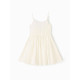 Платье нарядное для девочки MINAKU: Party Dress с бантом, цвет молочный, рост 104-110 см