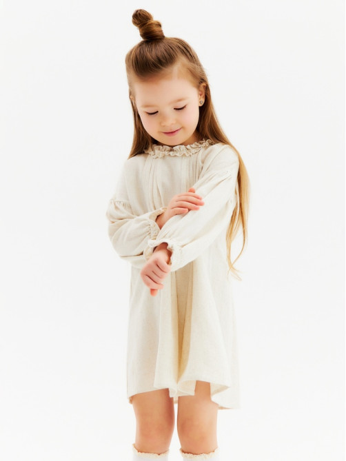 Платье для девочки KAFTAN, цвет молочный, размер 34 (122-128 см)