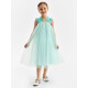 Платье нарядное для девочки MINAKU: PartyDress, цвет мятный, рост 128-134 см