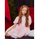 Платье нарядное для девочки MINAKU: PartyDress с рукавами, розовое, рост 110 см
