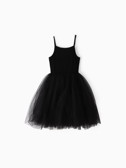Платье нарядное для девочки MINAKU: PartyDress с пышной юбкой, чёрное, рост 80-86 см