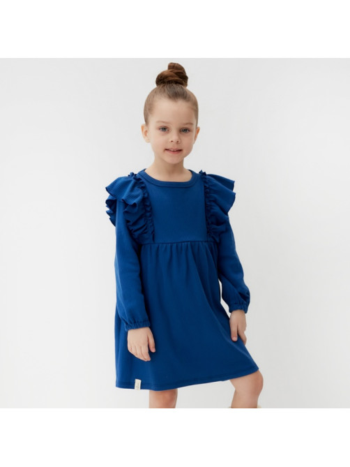 Платье для девочки KAFTAN: Blueberry, синее, рост 86-92 см