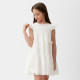 Платье для девочки MINAKU: Cotton collection в горошек, белое, рост 134-140 см