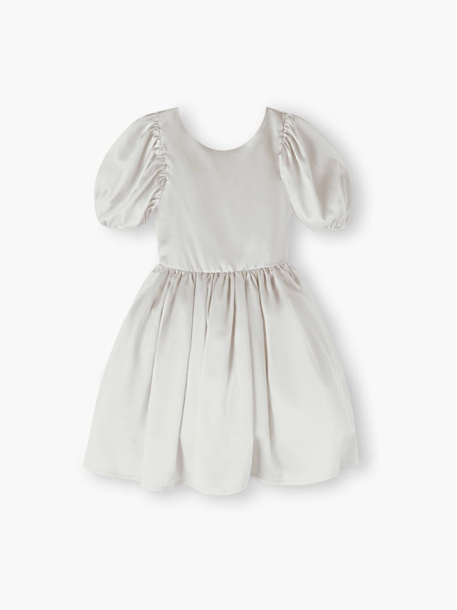 Платье нарядное для девочки MINAKU: PartyDress с рукавами, цвет молочный, рост 104 см