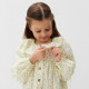 Платье для девочки KAFTAN: Summer cotton на пуговицах, цвет молочный, рост 122-128 см