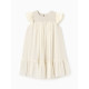 Платье нарядное для девочки MINAKU: PartyDress, цвет молочный, рост 104-110 см, шифон