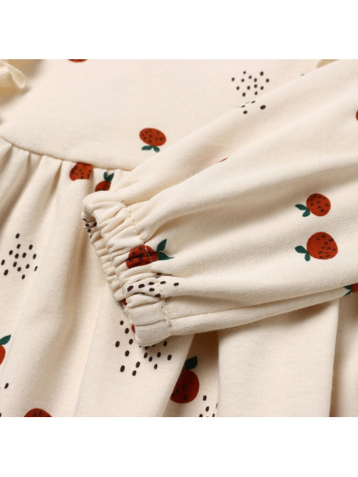 Платье для девочки KAFTAN: Oranges, бежевое, рост 86-92 см