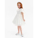 Платье нарядное для девочки MINAKU: PartyDress с рукавами, цвет молочный, рост 104 см