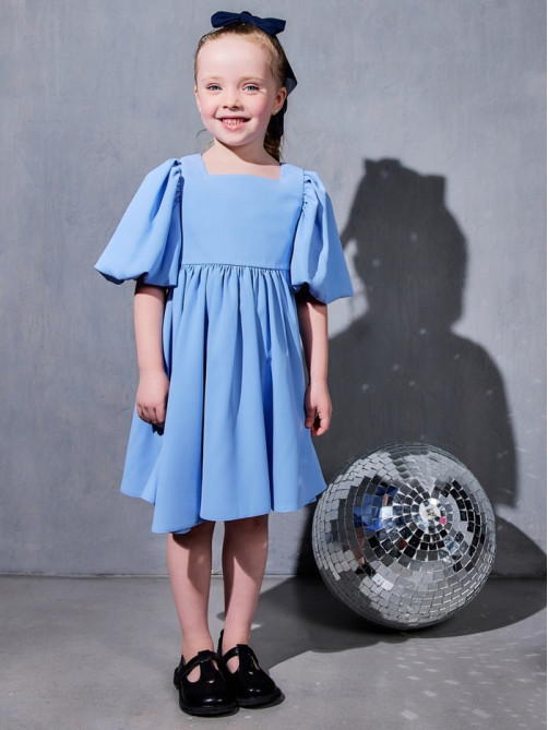 Платье нарядное для девочки MINAKU: Party Dress, голубое, рост 92-98 см