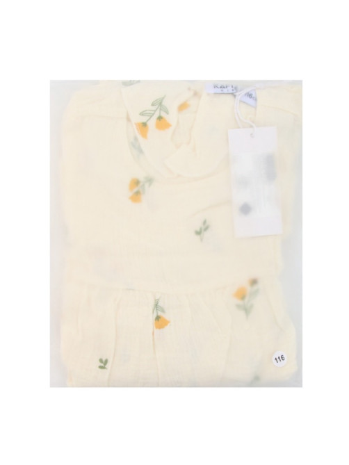 Платье из муслина для девочки KAFTAN «Цветы», белое, рост 116 см