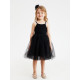 Платье нарядное для девочки MINAKU: PartyDress с пышной юбкой, чёрное, рост 86-92 см