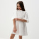 Платье для девочки MINAKU: Cotton collection, белое, рост 98-104 см
