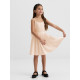 Платье нарядное для девочки MINAKU: Party Dress с бантом, цвет молочный, рост 98-104 см