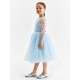 Платье нарядное для девочки MINAKU: PartyDress, голубое, рост 128-134 см