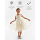 Платье нарядное для девочки MINAKU: PartyDress, цвет молочный, рост 110 см