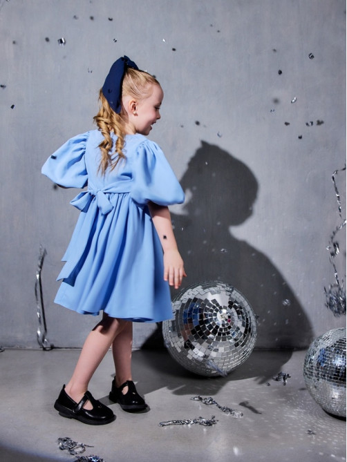 Платье нарядное для девочки MINAKU: Party Dress, голубое, рост 98-104 см