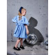 Платье нарядное для девочки MINAKU: Party Dress, голубое, рост 98-104 см