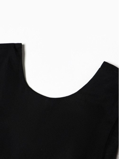 Платье нарядное для девочки MINAKU: PartyDress с рукавами, чёрное, рост 116-122 см