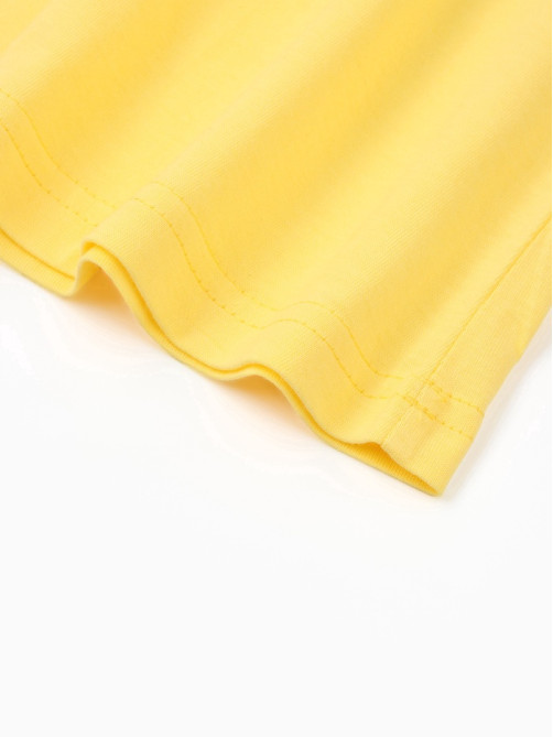 Платье для девочки KAFTAN однотонное с коротким рукавом, жёлтое, рост 92-98 см