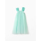 Платье нарядное для девочки MINAKU: PartyDress, цвет мятный, рост 110-116 см