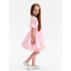 Платье нарядное для девочки MINAKU: PartyDress с рукавами, розовое, рост 110 см